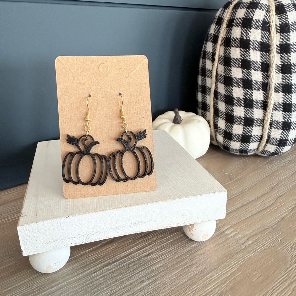 Black Pumpkin Earrings